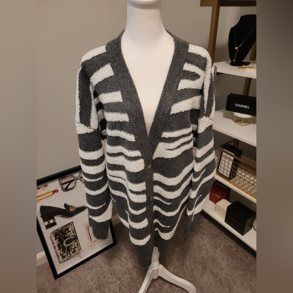 Michael Stars Sweaters - MICHAEL STARS Nell Cardigan In Charcoal Combo NWT 3x